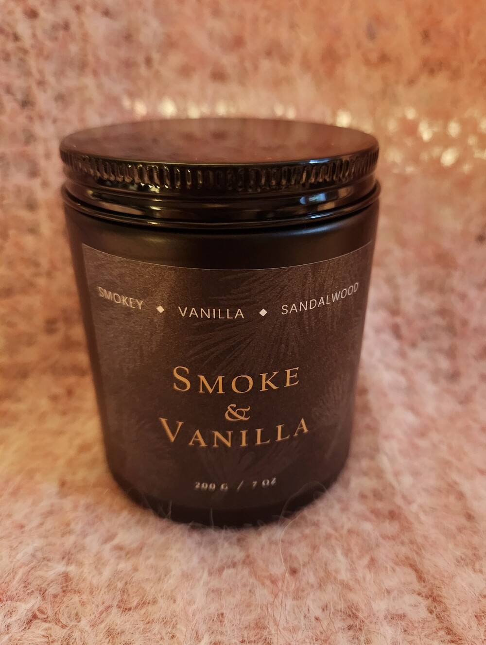 Smoke & Vanilla 7 0z Soy Wax Candle